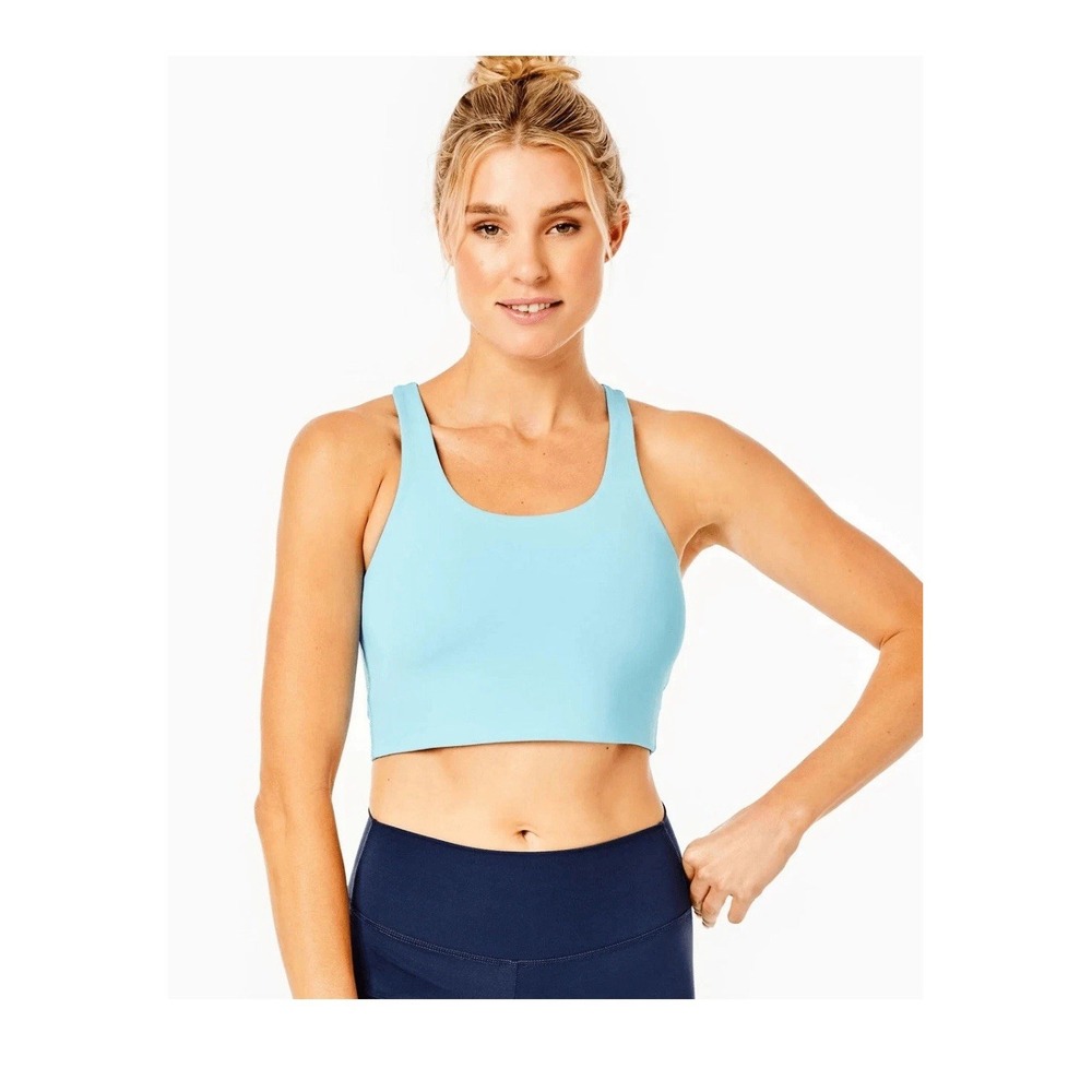NWT Addison‎ Bay Smooth Arch Sports Bra In Beverly Blue Size XL $68 MSRP